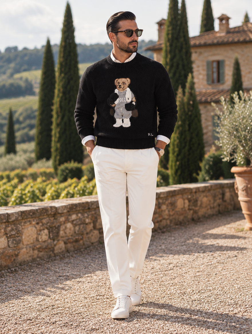 Men's Set 3 Styles RL Polo Bear Sweater Set