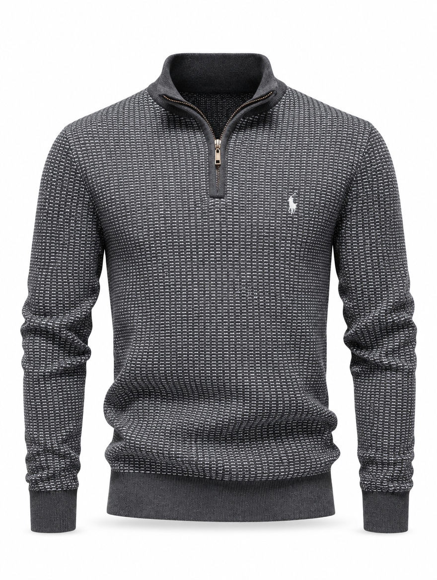 Men's Quarter-Zip Knit Sweater - Clearance Sale