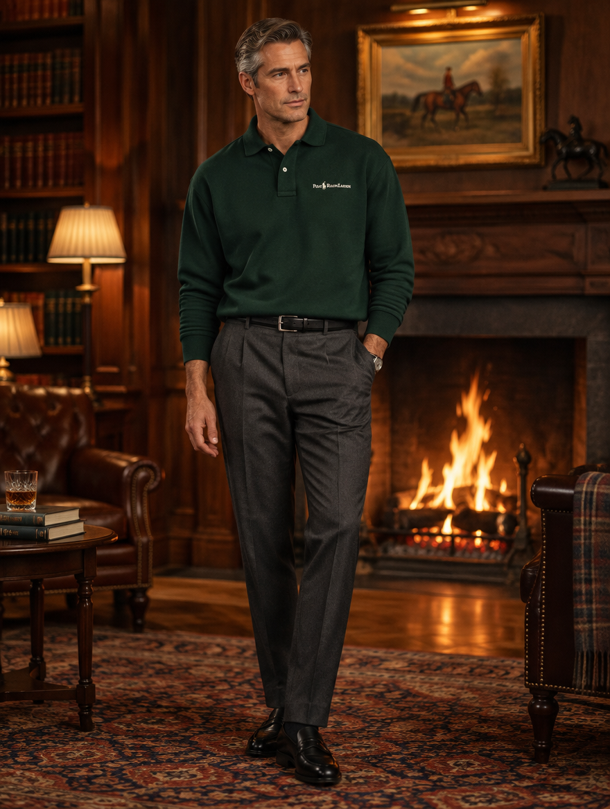 Men's Logo Collared Sweatshirt