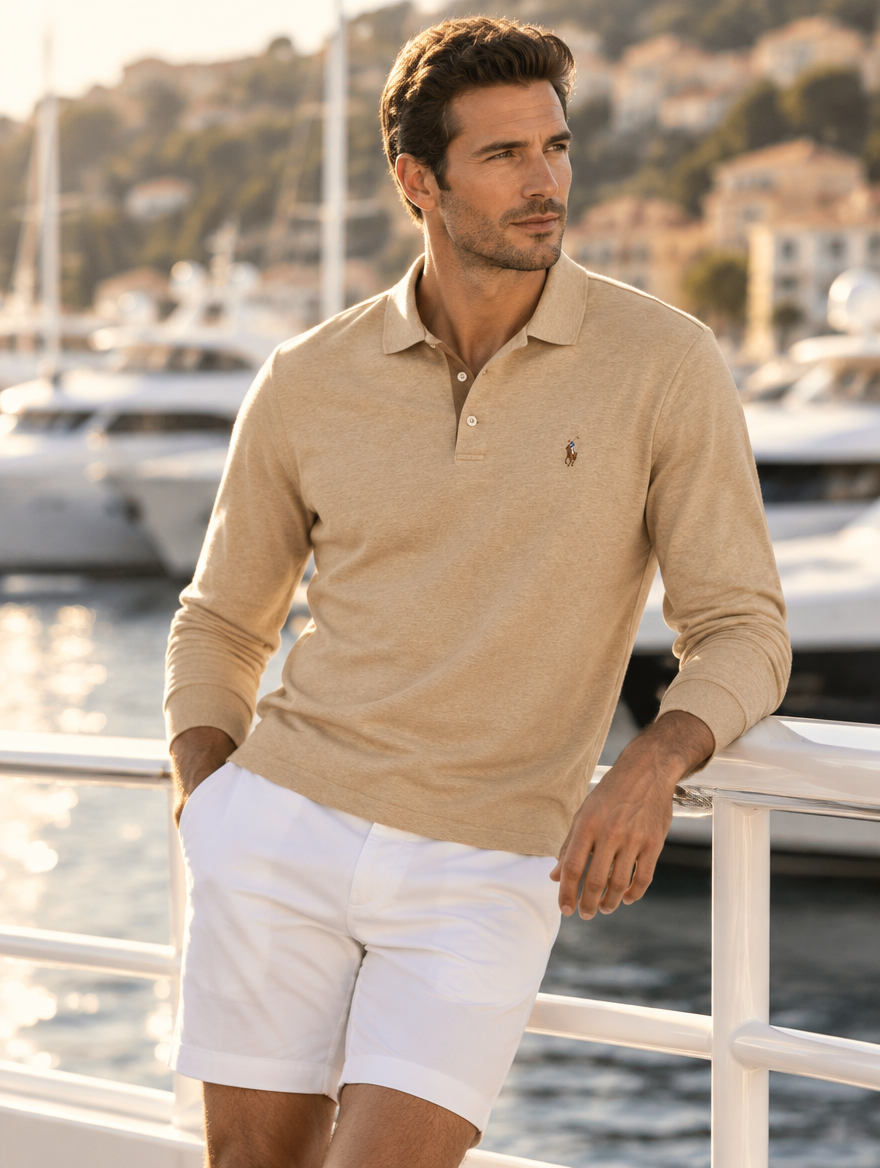 Men's Classic Fit Soft Cotton Polo Shirt