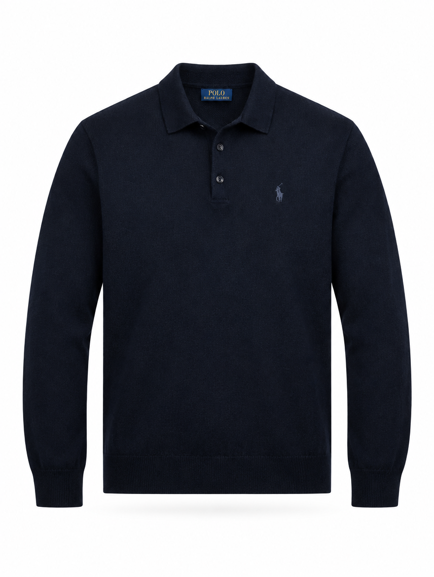 Men's Wool Polo-Collar Jumper