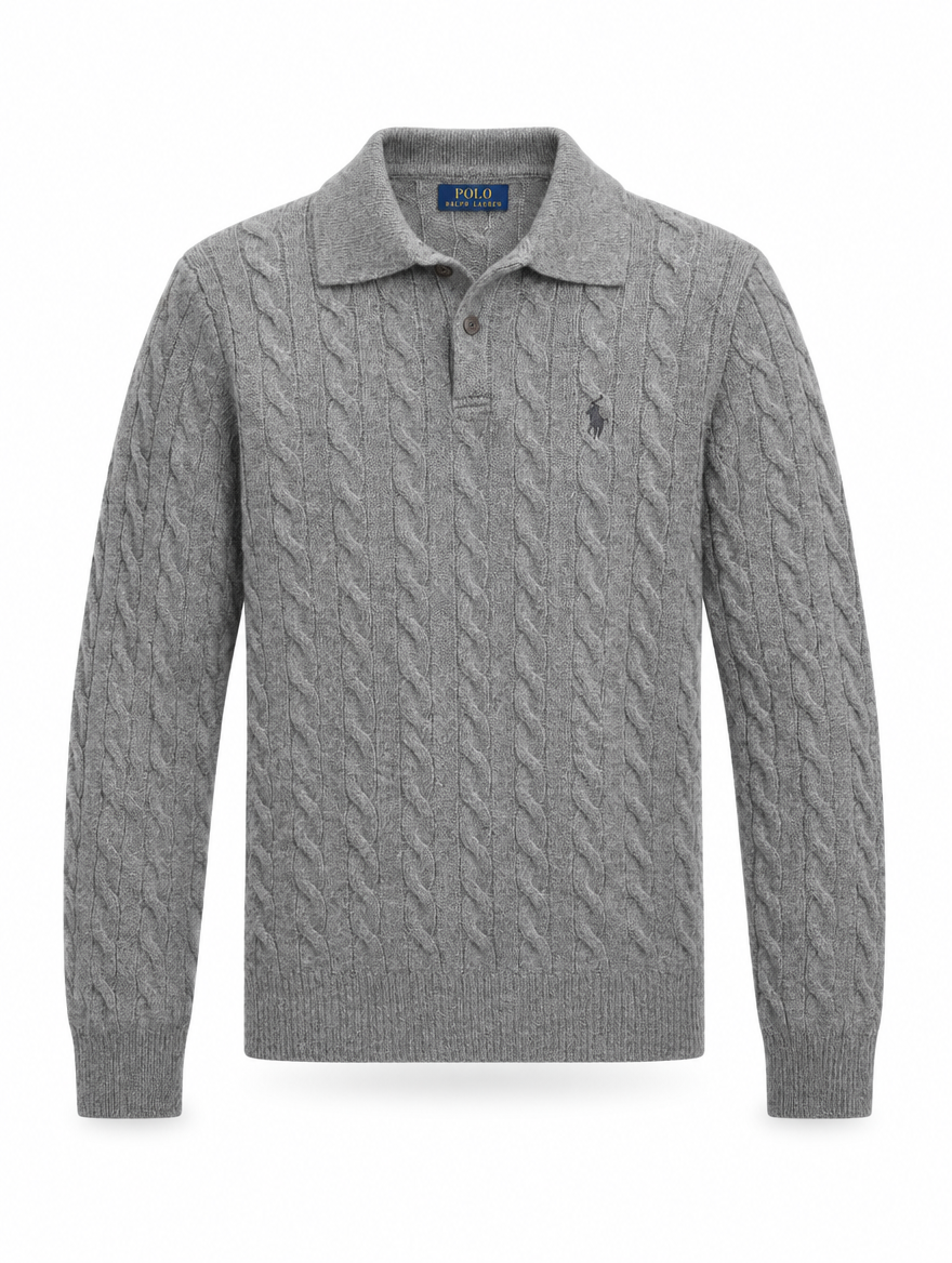 Men's Wool–Cashmere Cable-Knit Jumper