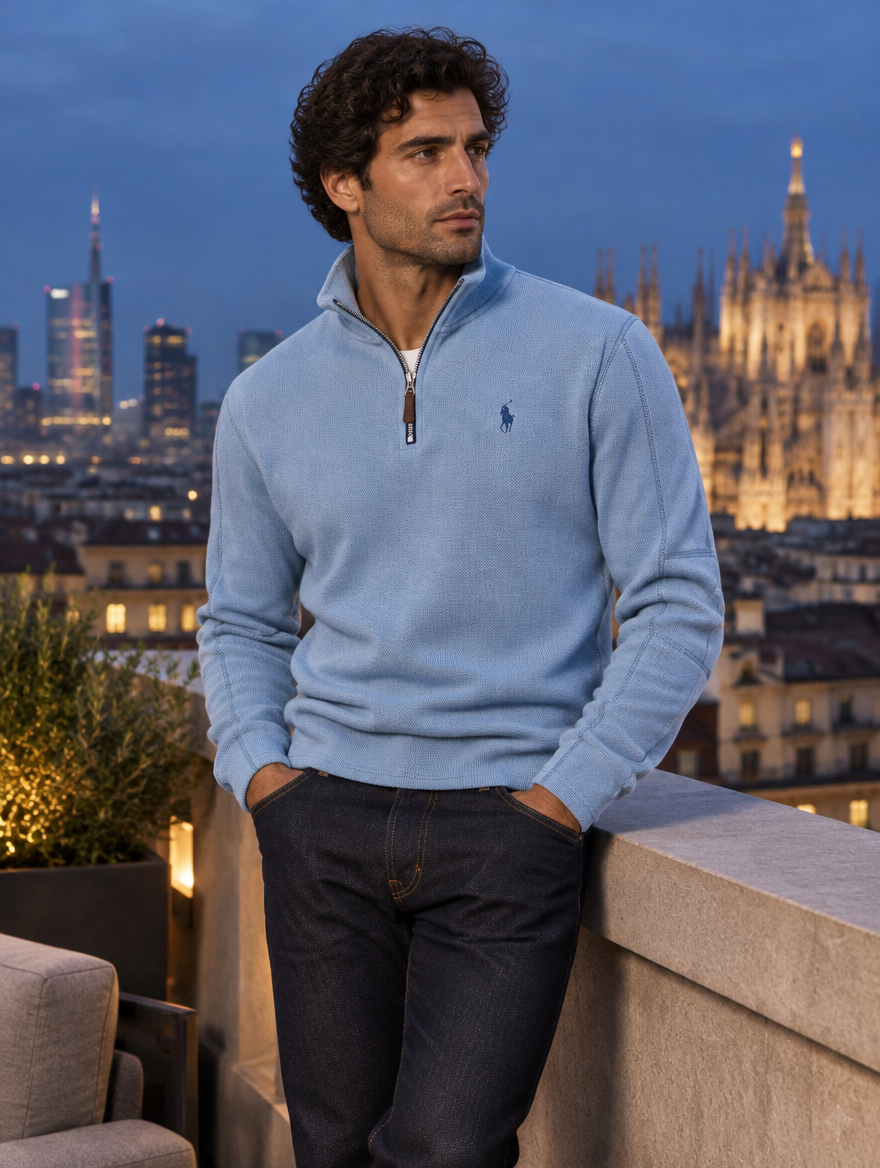 Men's Prestige Cable-Knit Wool Knit Sweater