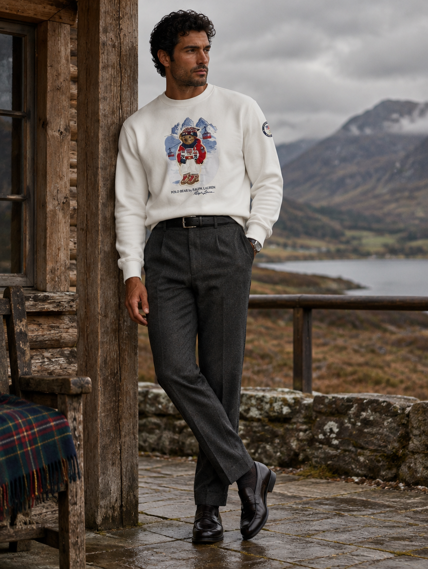 Men's Team USA Polo Bear Sweatshirt