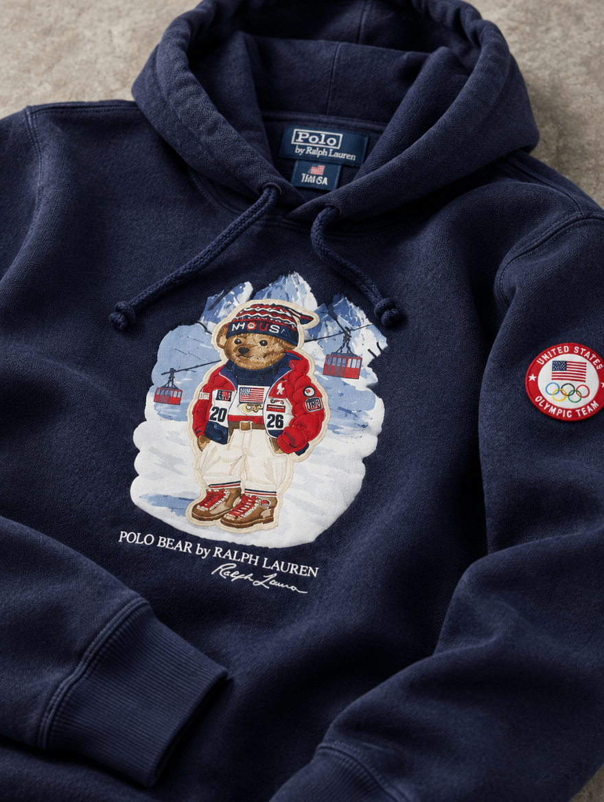 Men's Team USA Polo Bear Hoodie