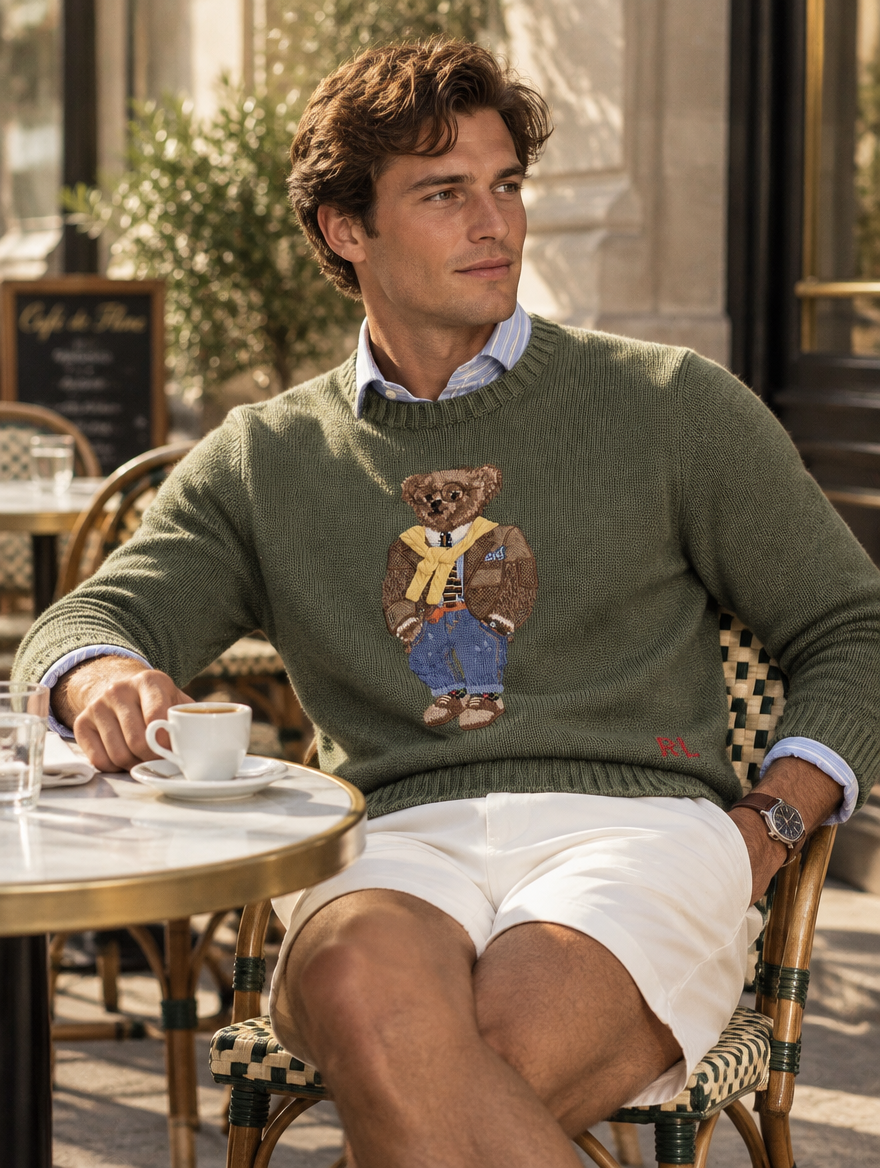Men's Polo Bear Sweater
