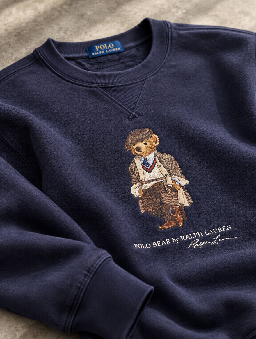 Men's Polo Bear Fleece Sweatshirt