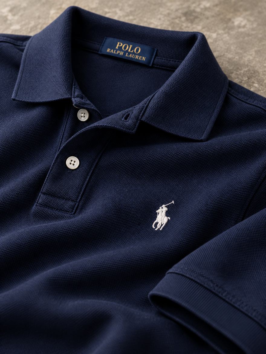 Men's Custom Slim Fit Stretch Mesh Polo Shirt