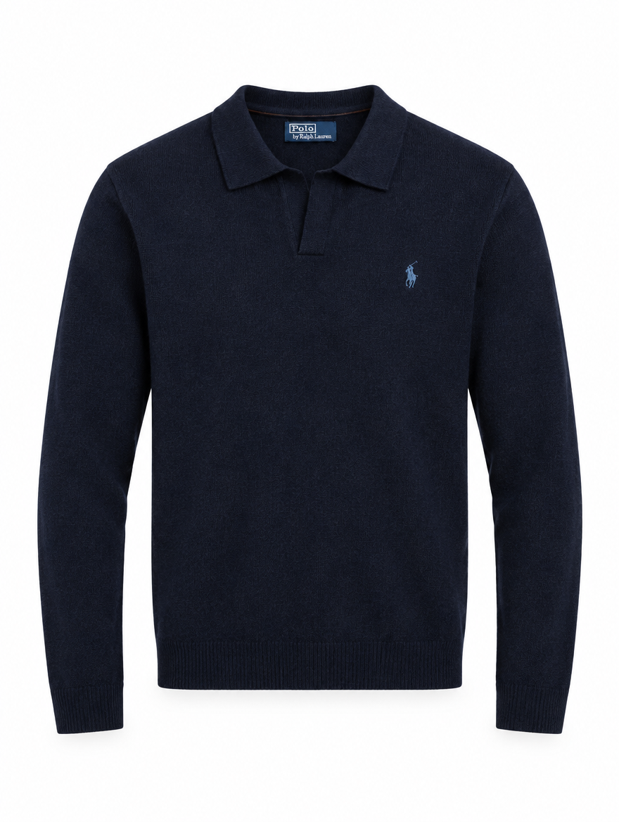 Men's Wool Johnny-Collar Sweater