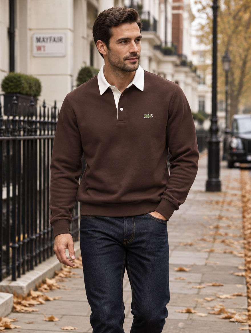 Men's Modern Polo Sweatshirt - CLEARANCE SALE