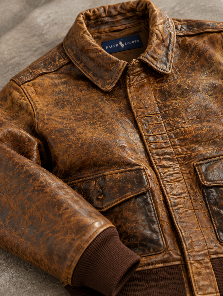 Men's Leather Flight Jacket