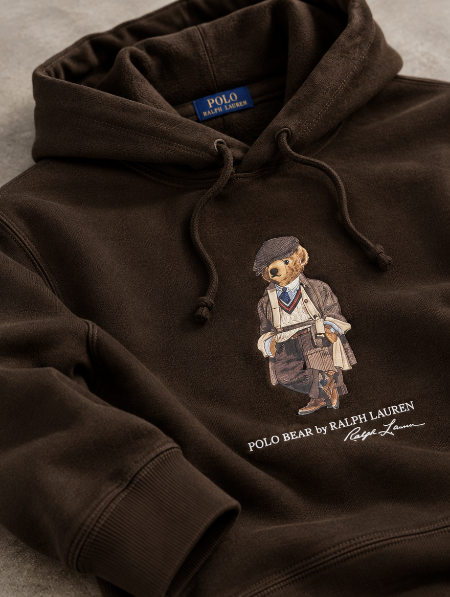 Men's Polo Bear Fleece Hoodie