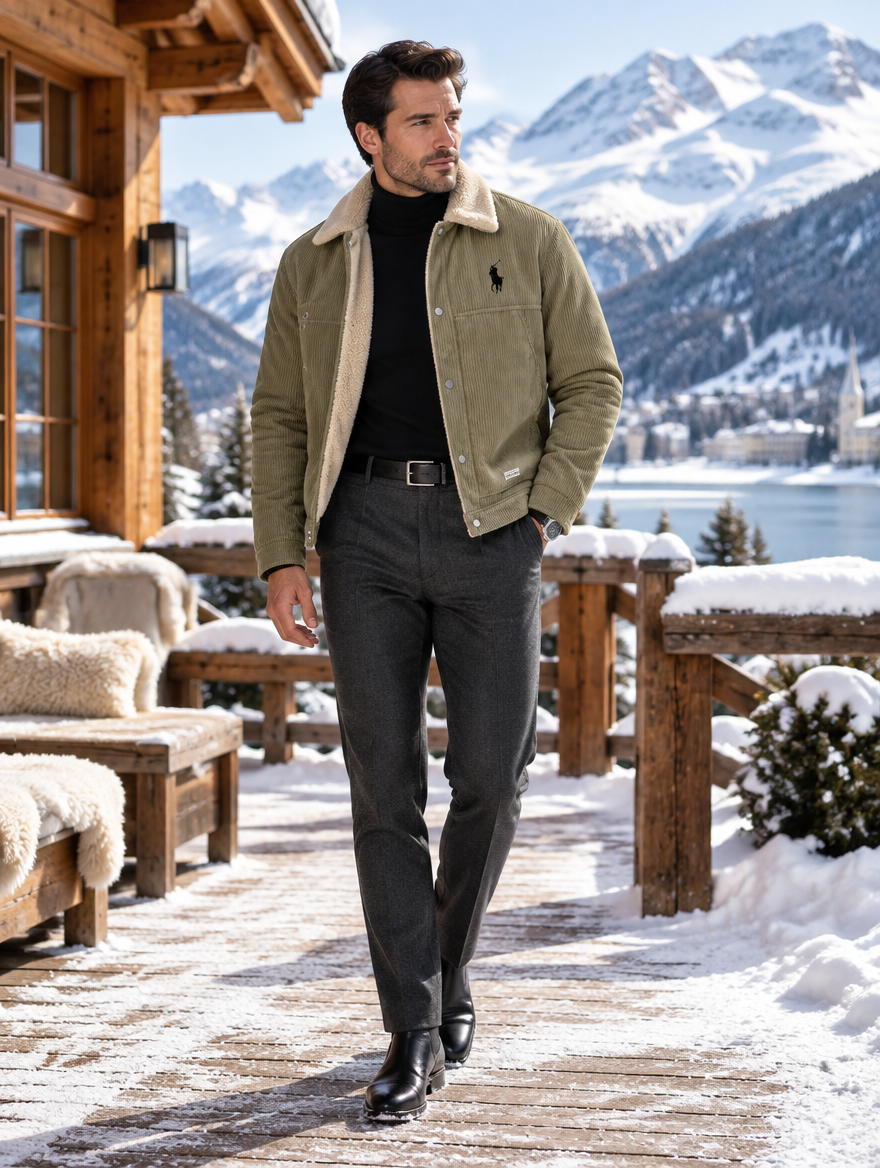 Men's Premium Corduroy Sherpa Lined Jacket - Clearance Sale