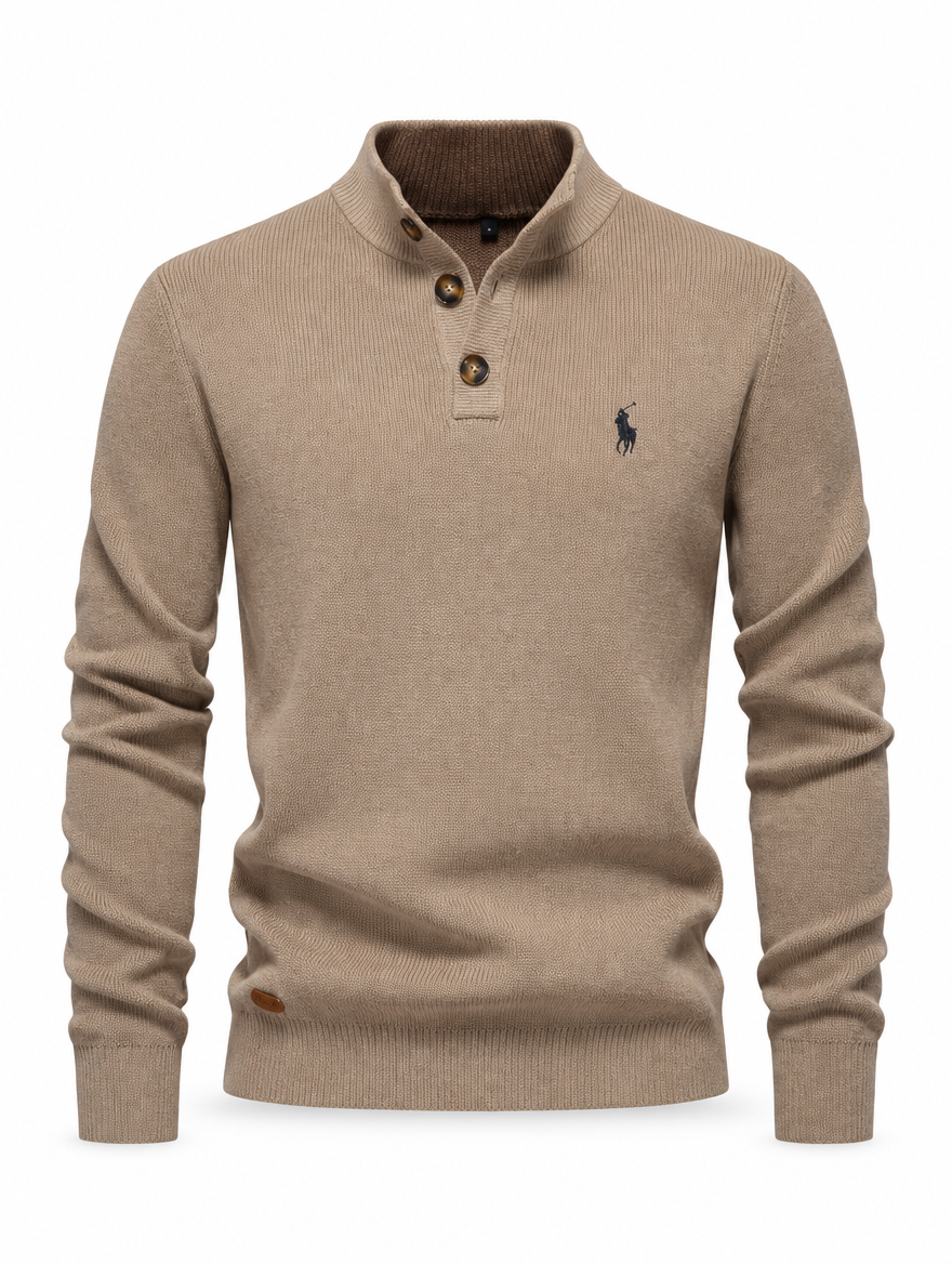 Men's Premium Knit Henley Sweater || Clearance Sale