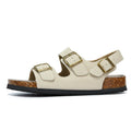 Amalfi Three-Strap Sandal — Cream