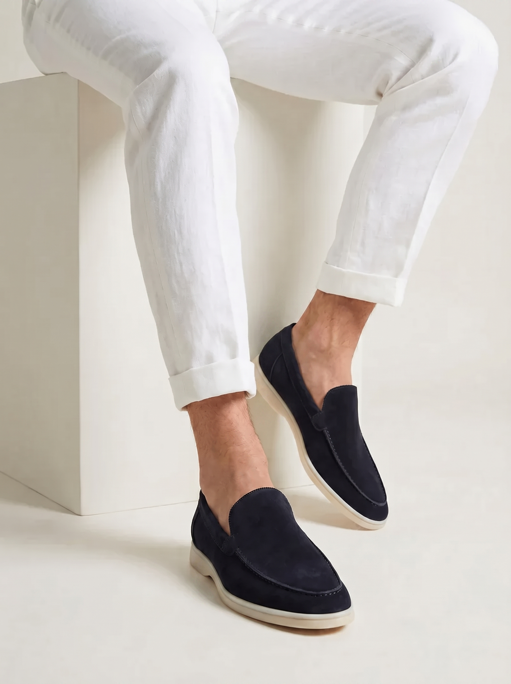 Navy Yacht Loafers