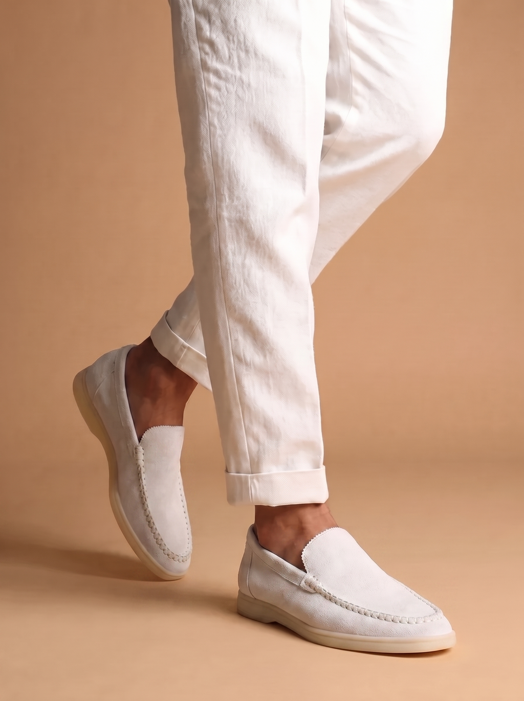 White Giorno Loafers