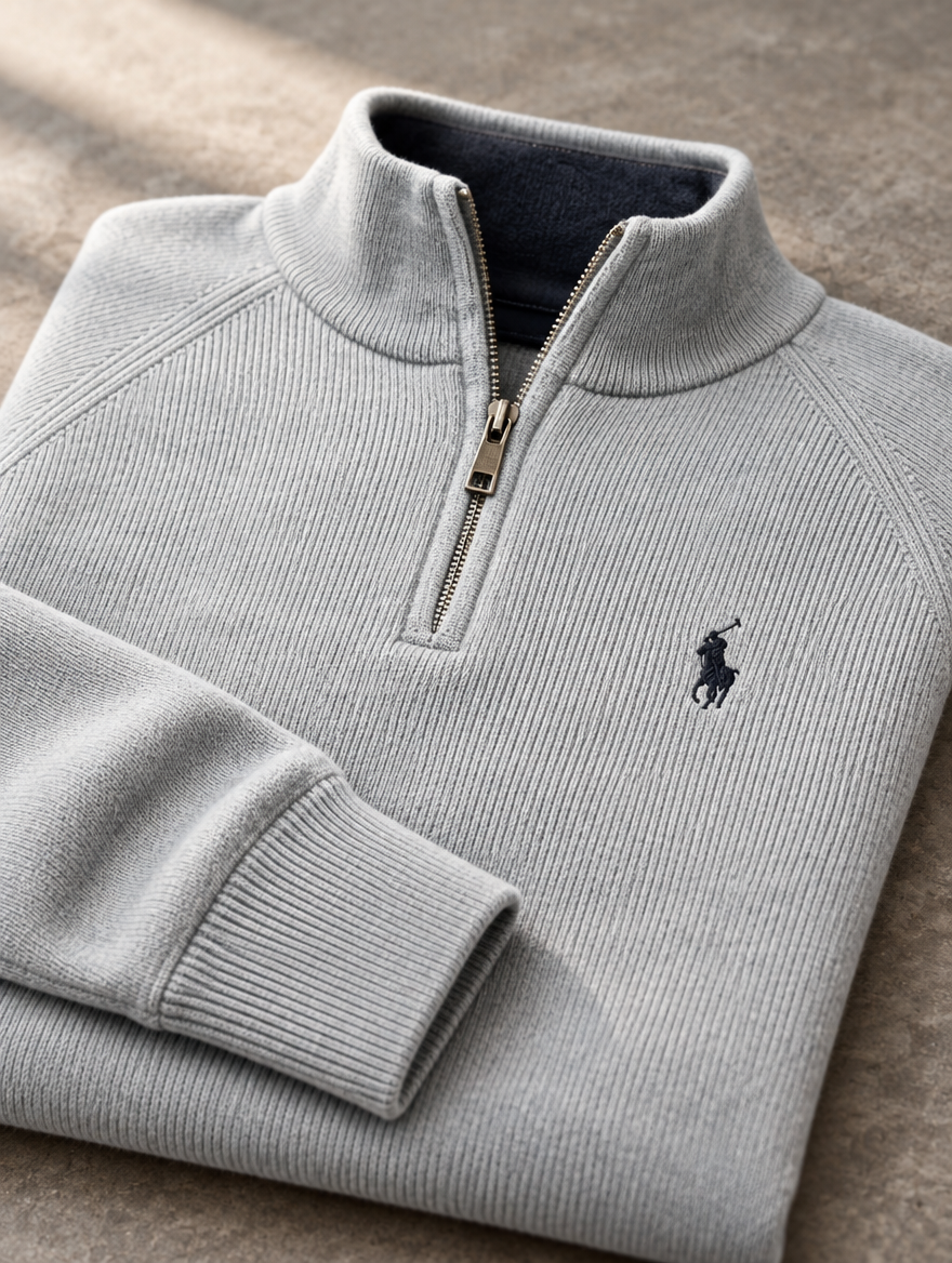 Men's Style & Comfort Premium – Half-Zip Jumper + FREE Classic Shirt