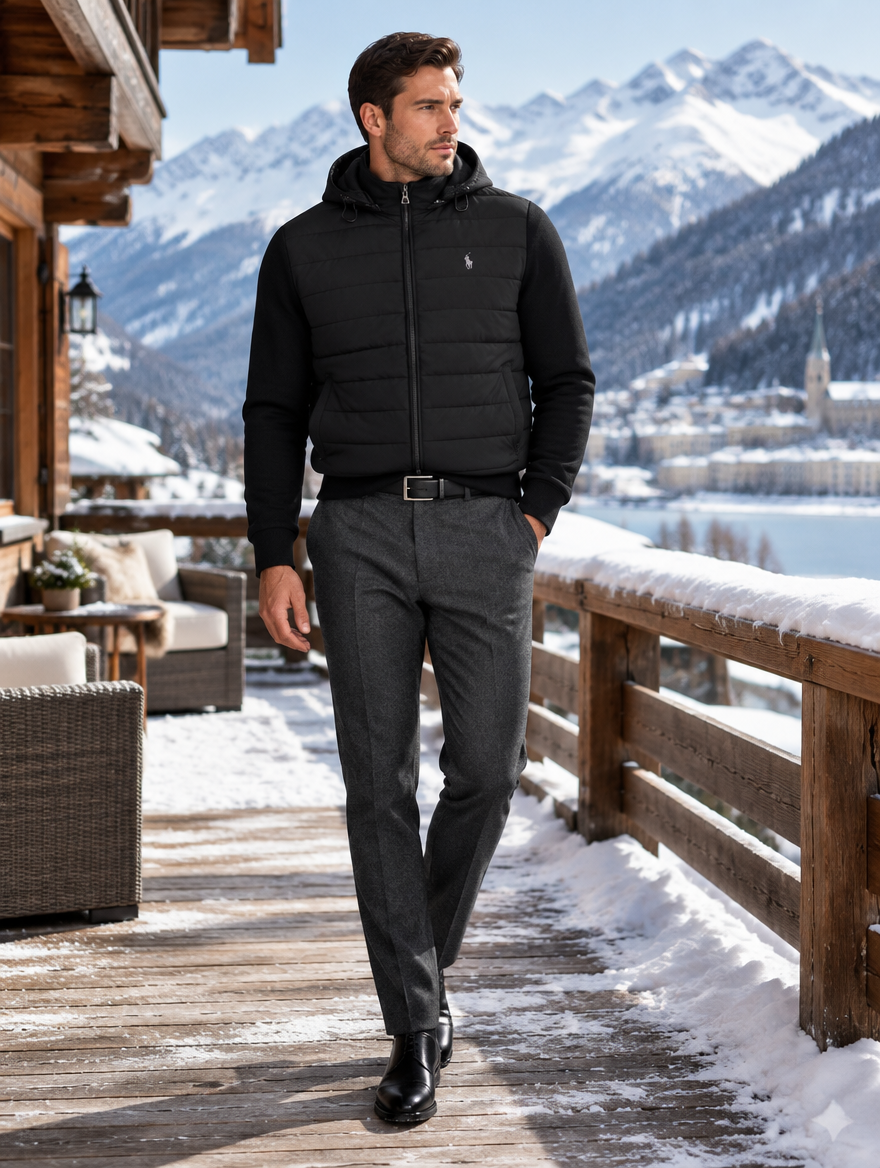 Men's Hybrid Hooded Jacket