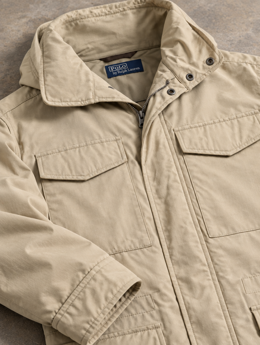 Men's Gabardine Hooded Field Jacket