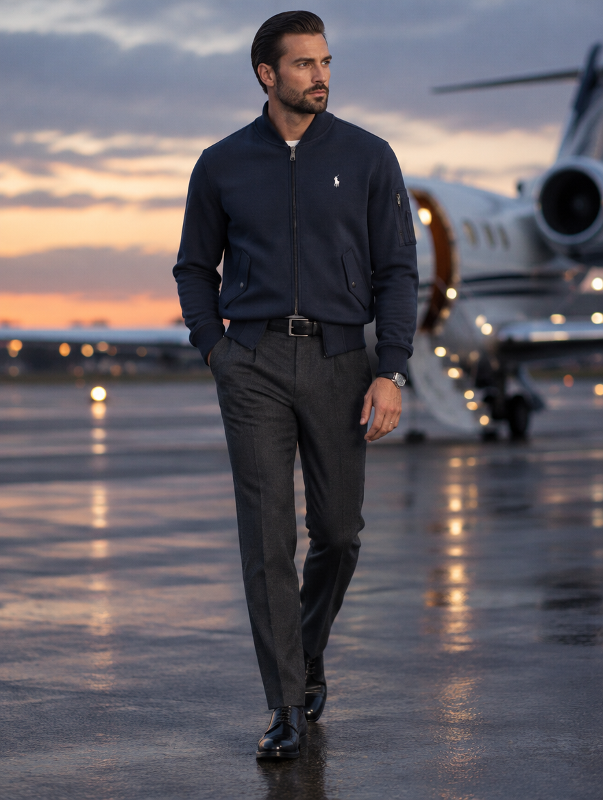 Men's Double-Knit Bomber Jacket