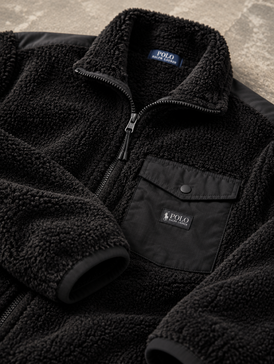 Men's Curly Pile Fleece Jacket