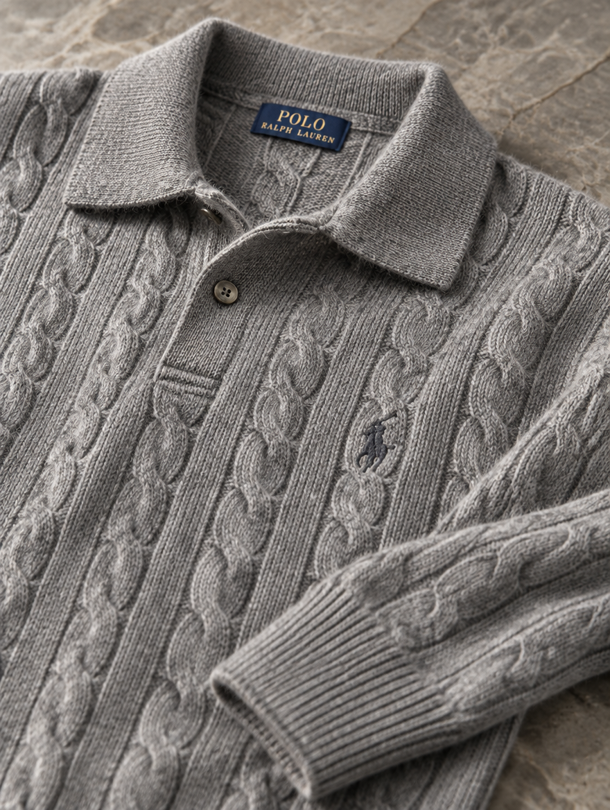 Men's Wool–Cashmere Cable-Knit Jumper