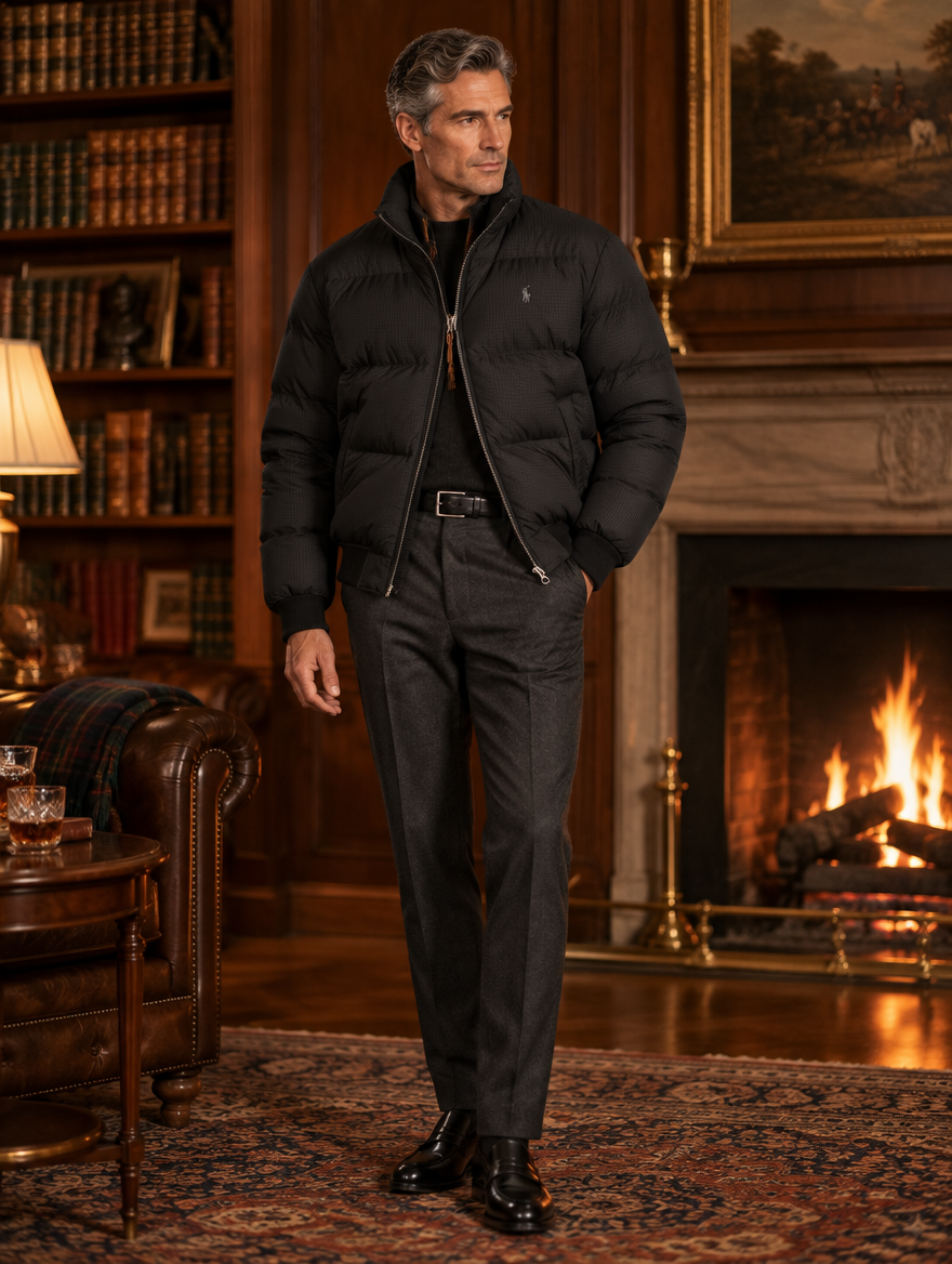 Men's Textured Ripstop Down Jacket