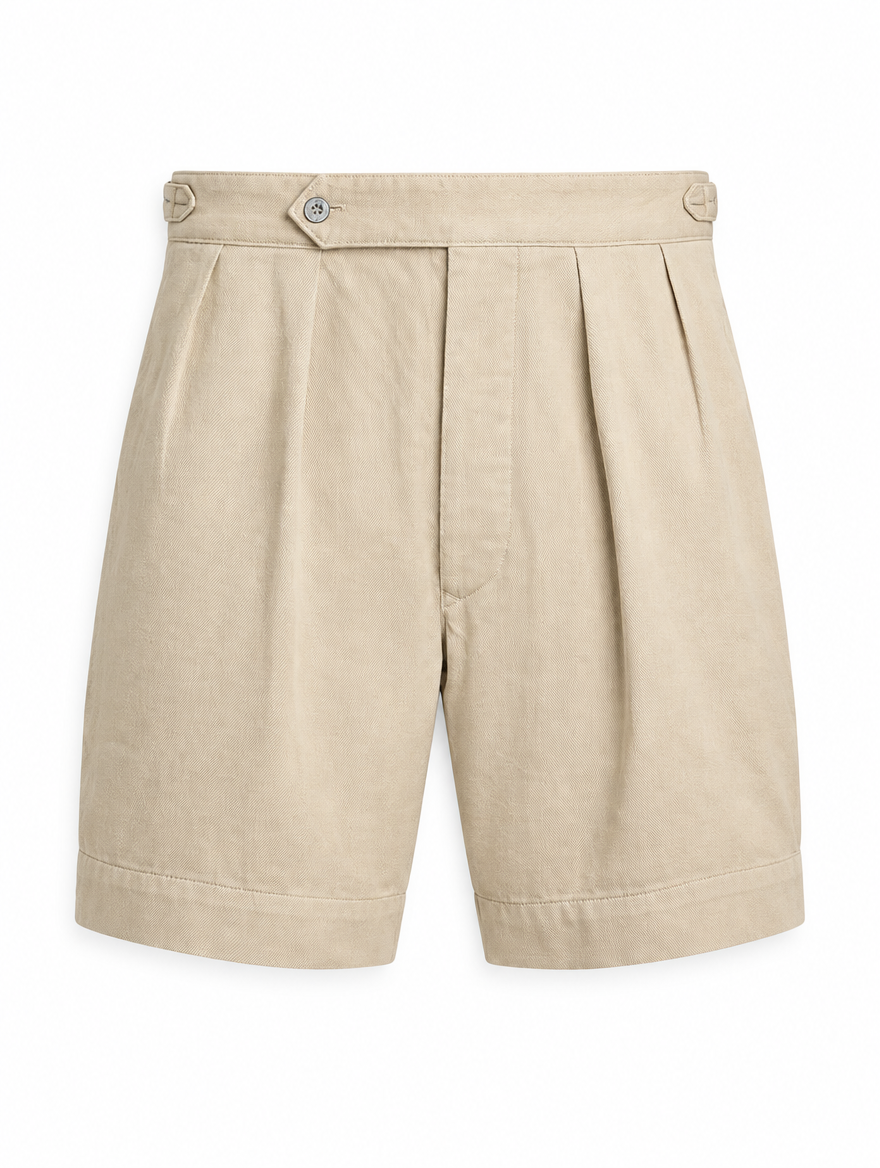 Men's Relaxed Fit Pleated Twill Short