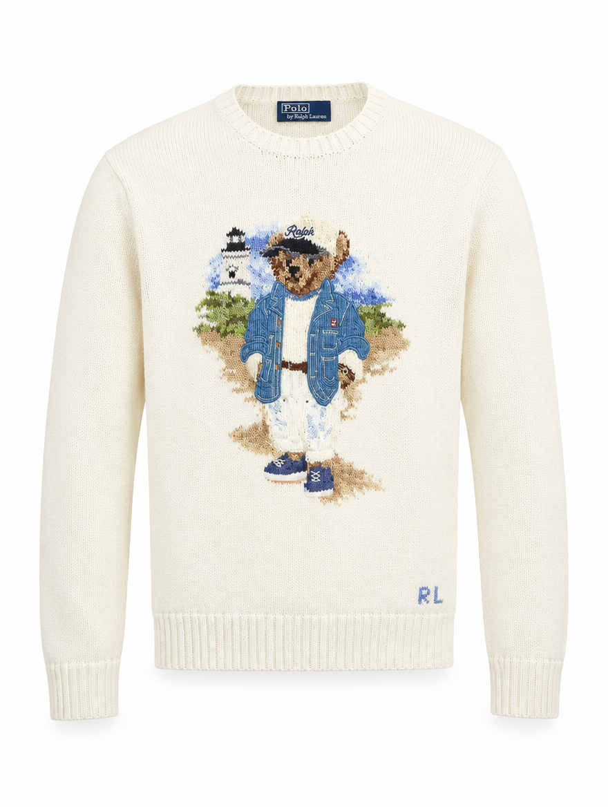 Men's Sweater | Blue Polo Bear