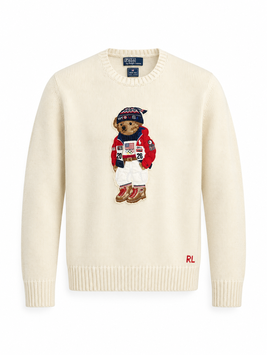 Men's Team USA Polo Bear Sweater