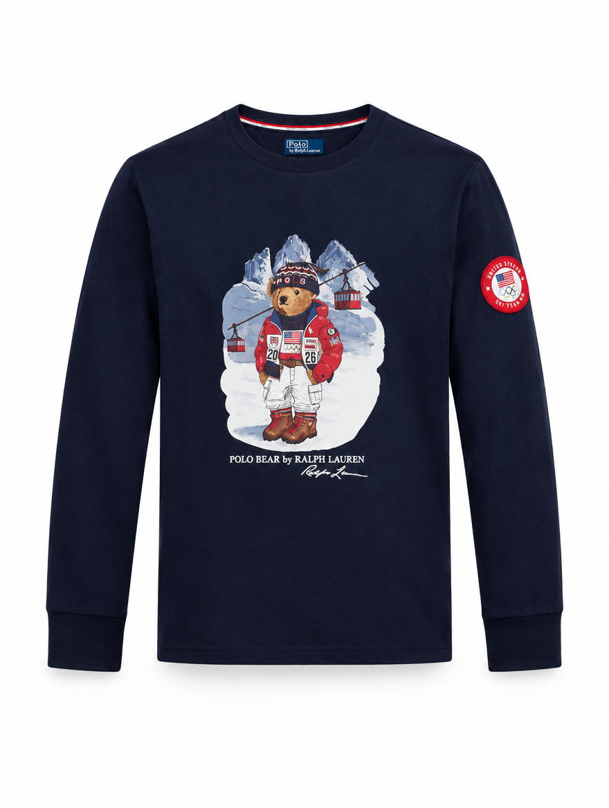 Men's Team USA Polo Bear Cotton T-Shirt