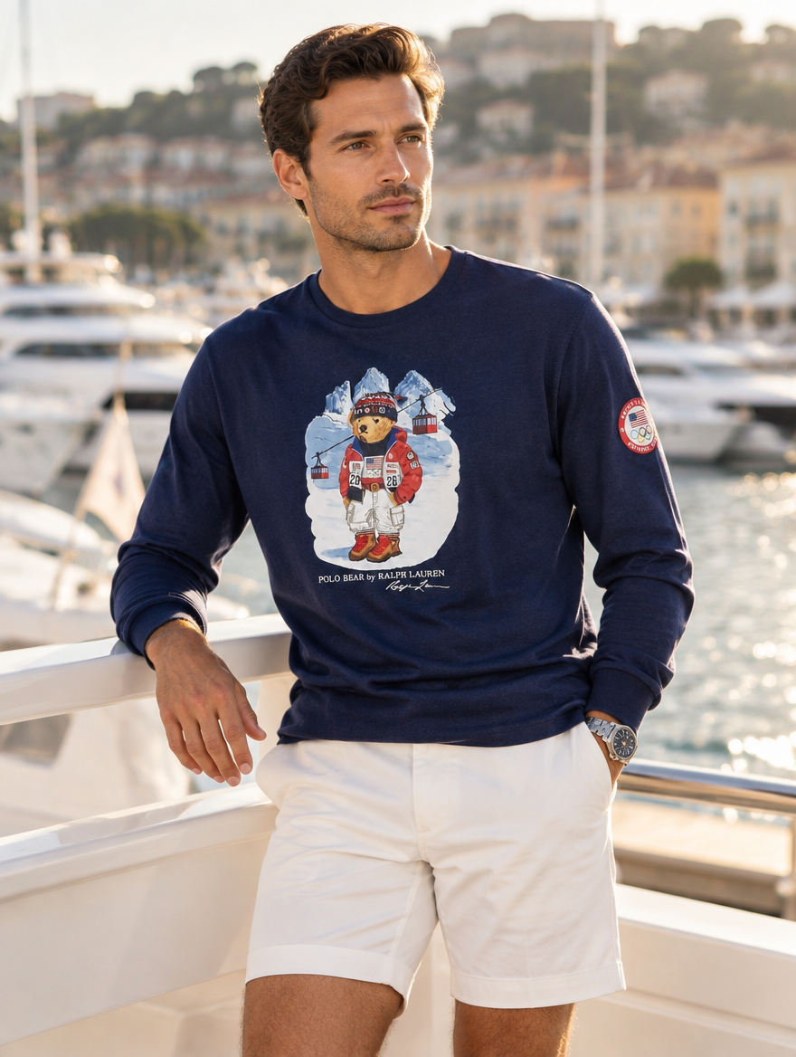 Men's Team USA Polo Bear T-Shirt