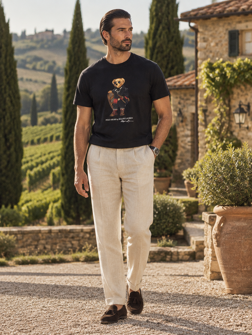 Men's Polo Bear Jersey T-Shirt Classic Fit