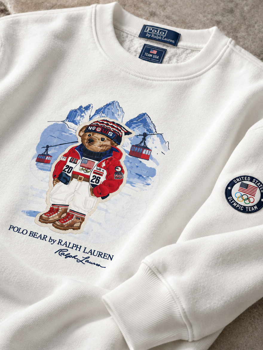 Men's Team USA Polo Bear Sweatshirt