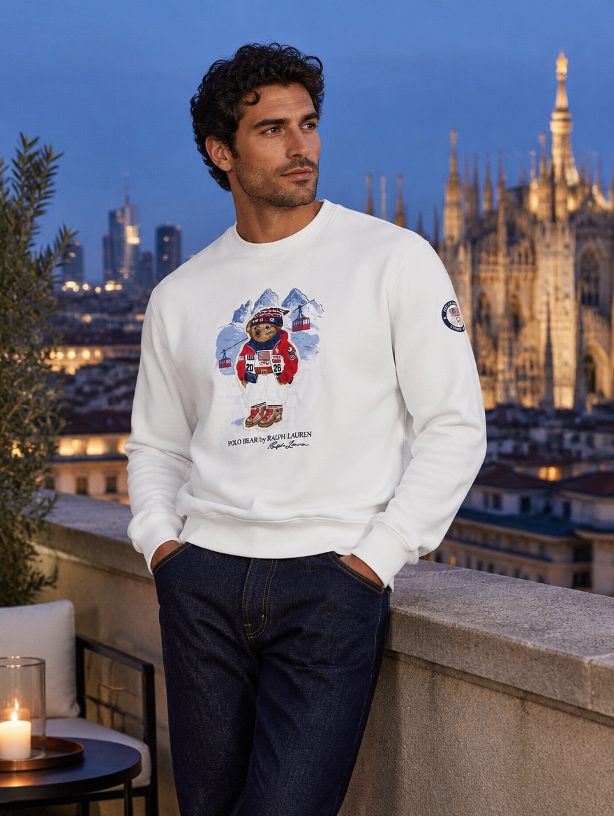 Men's Team USA Polo Bear Sweatshirt