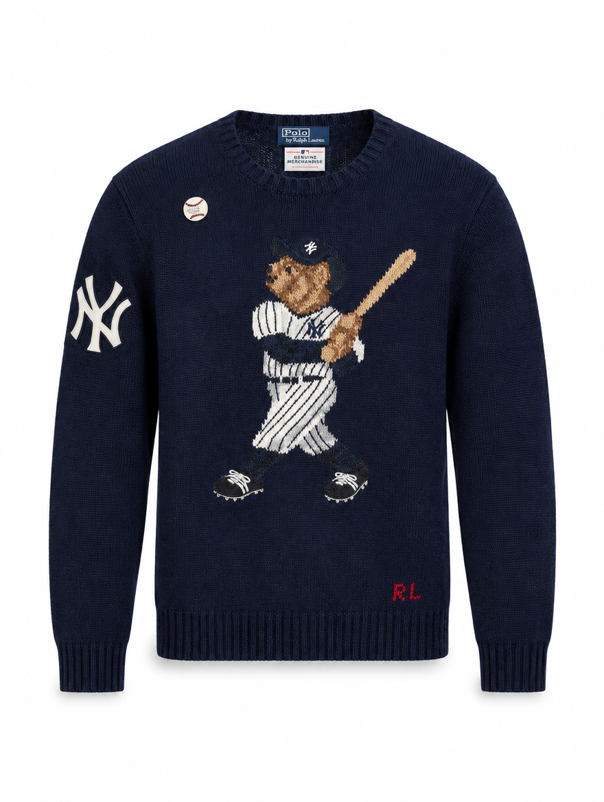 Men's Polo Bear Yankees Sweater