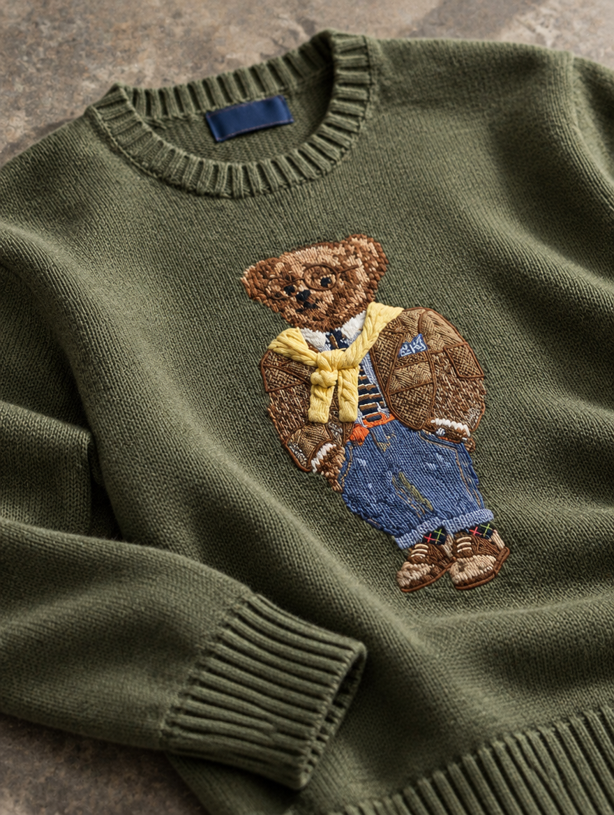 Men's Polo Bear Sweater