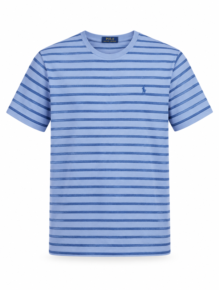 Men's Striped Jersey Crewneck T-Shirt