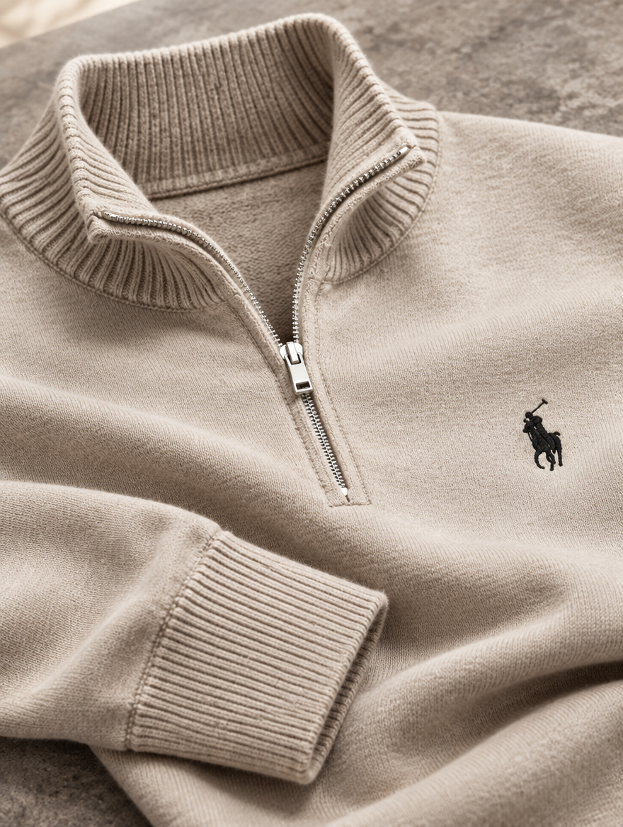 Men's Premium Half-Zip Knit Sweater - Clearance Sale