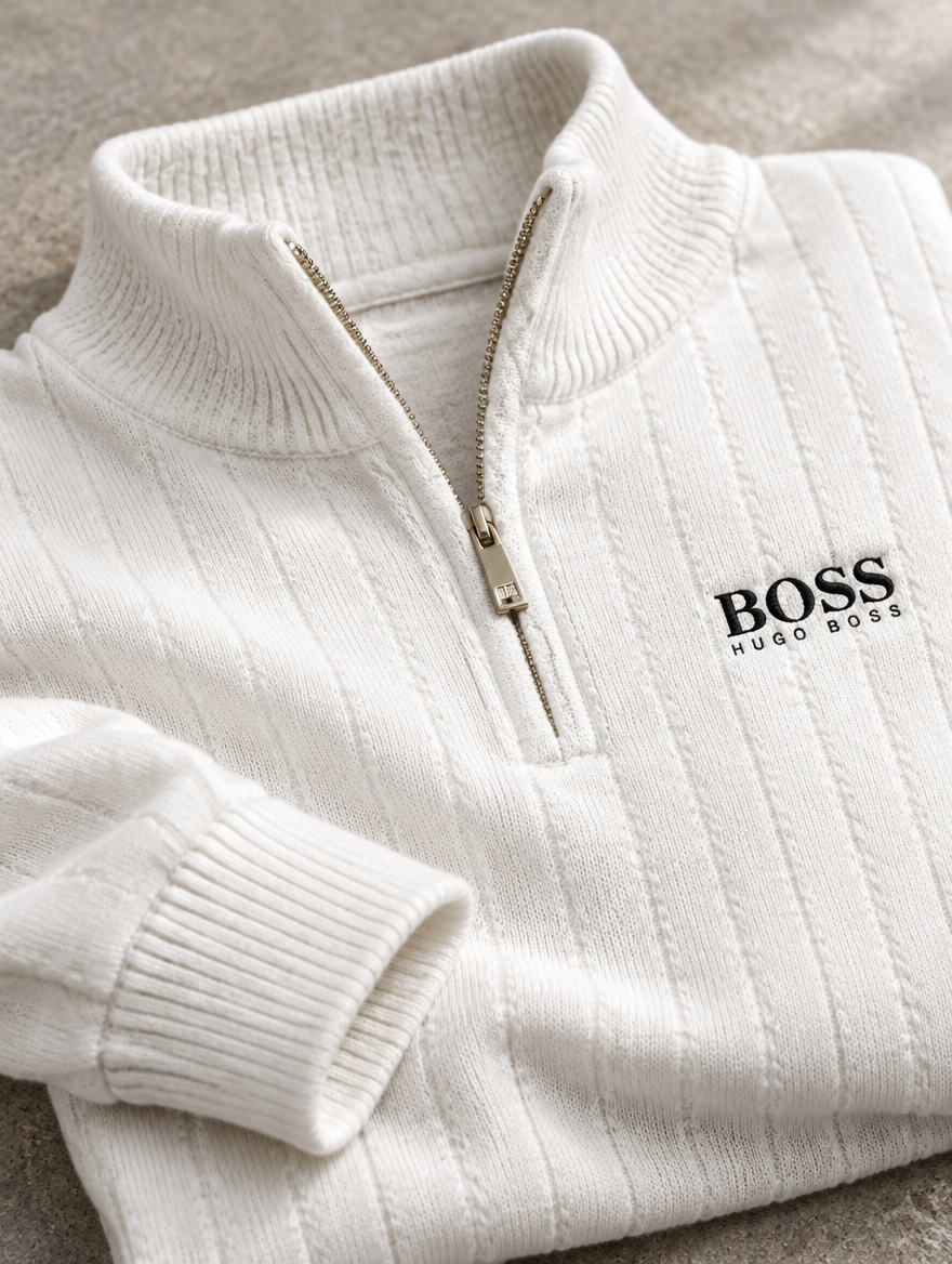 Men's ™ PREMIUM RIBBED QUARTER-ZIP SWEATER