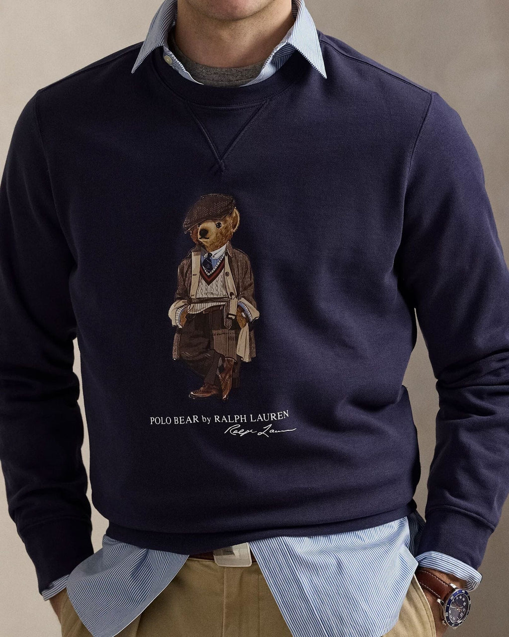 Men's Polo Bear Fleece Sweatshirt